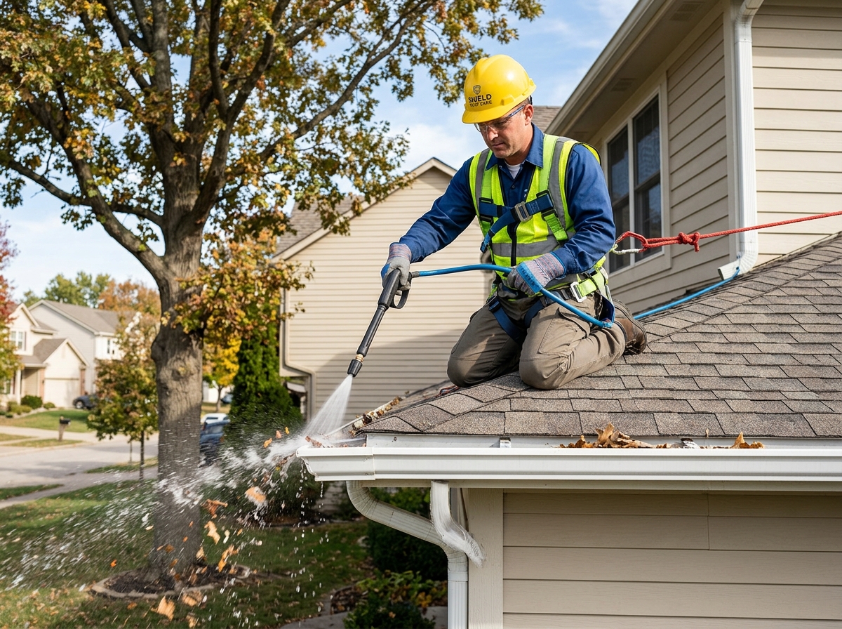 Gutter Channel Clean & Downspout Flush